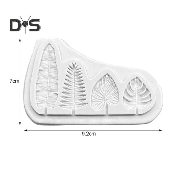 Food Grade Dessert Mold Heat Resistant Silicone 3D DIY Leaf Shaped Cake Dessert Mold Decoration Kitchen Supplies