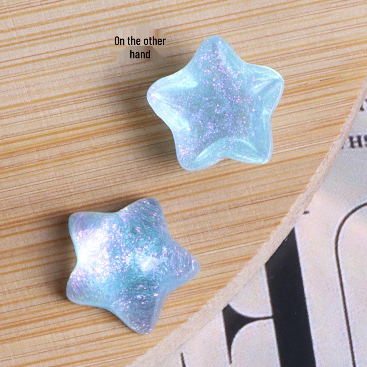 16mm Transparent Starry Sky 3D Glitter Star Stickers for DIY Earrings, Hair Accessories, and Jewelry Crafts небесно-голубой