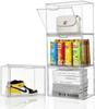Purse Organizer for Closet, Handbag Storage Organizer, Acrylic Display Case, Stackable Storage Organizer with Magnetic Door