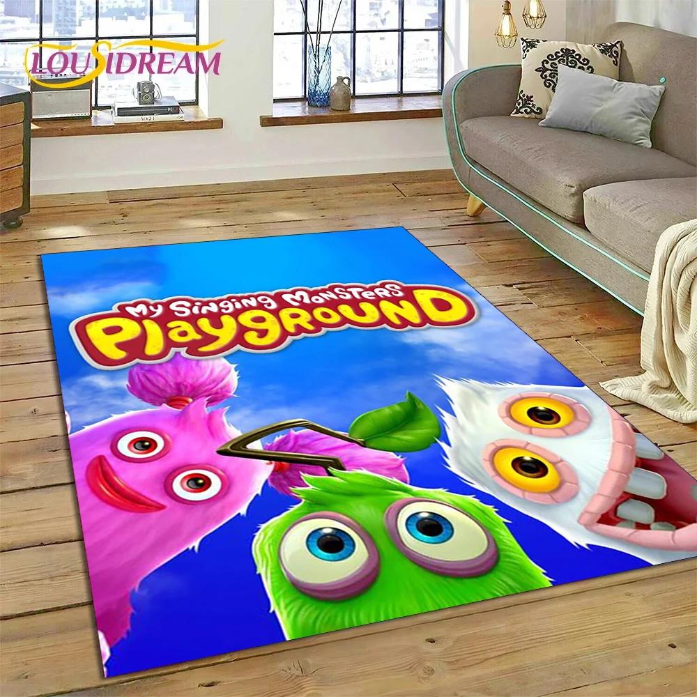 3D Game My Singing Monsters Cartoon Rug Carpet for Living Room Bedroom Home Decor,Floor Mat Non-slip for Sofa  Doormat Gift Kids