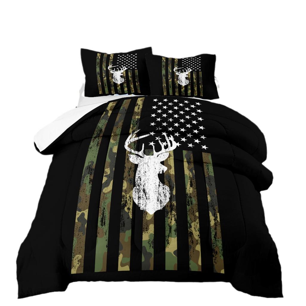 Butterfly Yak Rose Cat Digital Printing Bedding Kit Three-piece Quilt Cover