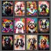 Cute Pet Dogs Graffiti Poster Prints Aesthetic Pug Dachshund Maltese Dog Wall Art Canvas Painting Home Kids Room Decor Picture