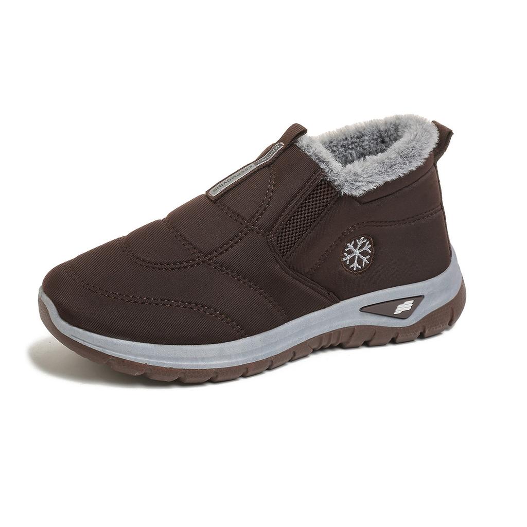 Women's Winter Boots Warm Shoes Round Toe Flat Shoes Solid Color Comfortable for Casual Boots