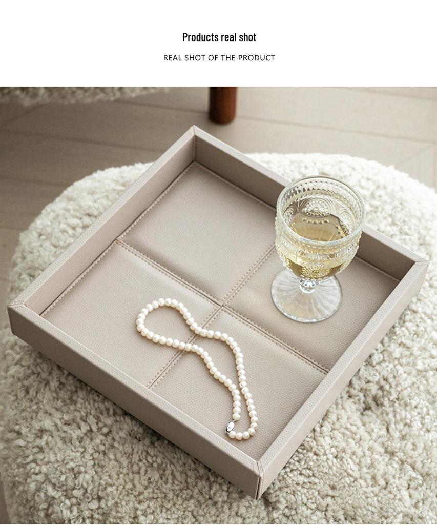 Luxuriöses Leder Tablett für Dekoration & Aufbewahrung