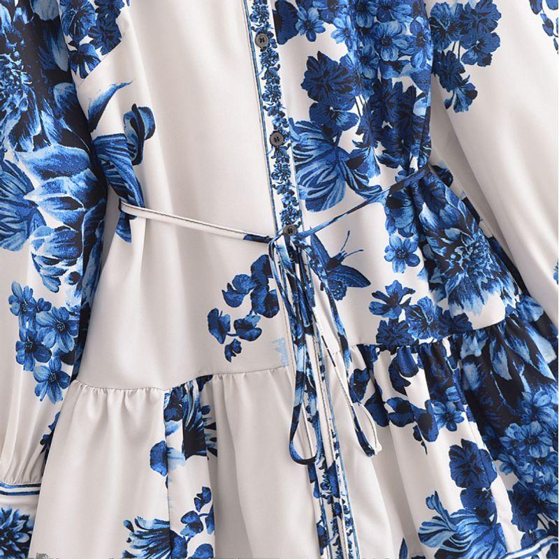 Kaslead New Arrival Women's Clothing Fashion Style Fashion Waist Belt Temperament Long Sleeve Dress 1265601