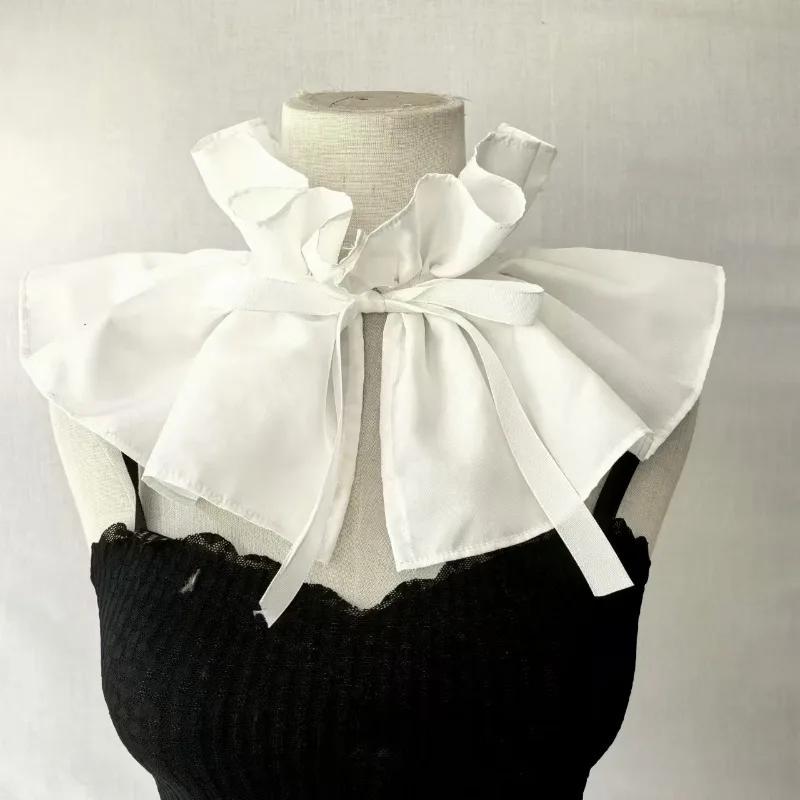 1 piece of French court style lapel artificial bow tie, woven shoulder accessory, with a tie bow tie, retro scarf bow tie.