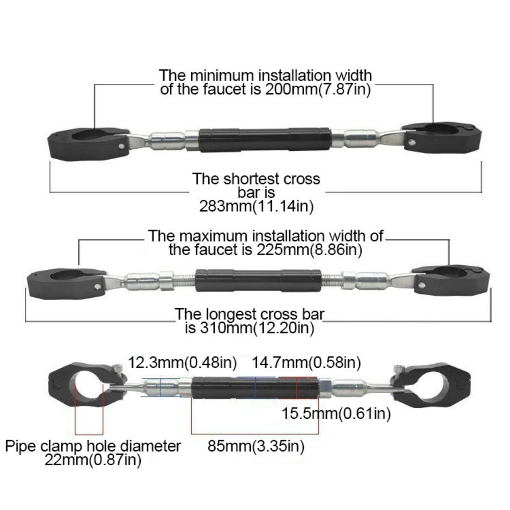 22mm Motorcycle Balance Bar Adjustable Handlebar Extended Handlebar Balance Bracket  Riding