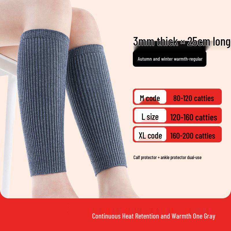 Unisex Cashmere Calf Ankle Warmer: Extra Thick, Fleece Lined, Heat-Generating Sports Socks for Cold Weather Protection.