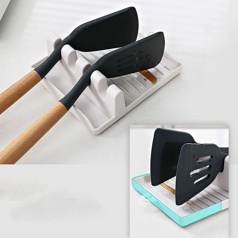 1pc Spatula Rack Pot Lid Rack Shelves Counter Top Shovel Spoon Shelf Soup Spoon Pad Put Soup Spoon Chopsticks Holder