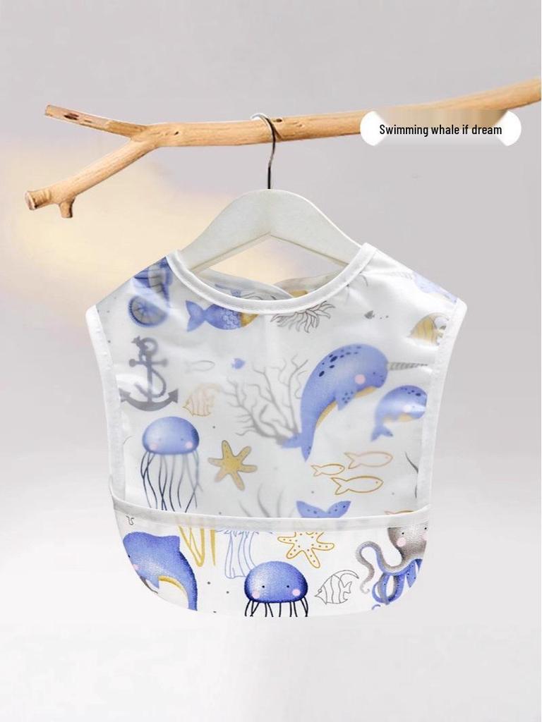 Waterproof Summer Baby Bib - Sleeveless Anti-Dirt Food Smock for Boys and Girls