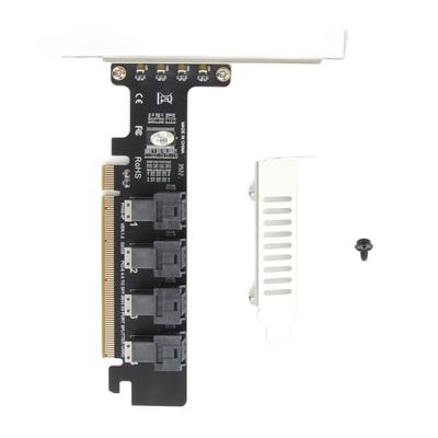 PCIE To U.2 Adapter Card PCIE X16 To 4 Port U.2 NVME SFF8643 SFF8639 PCIE Split Expansion Card with