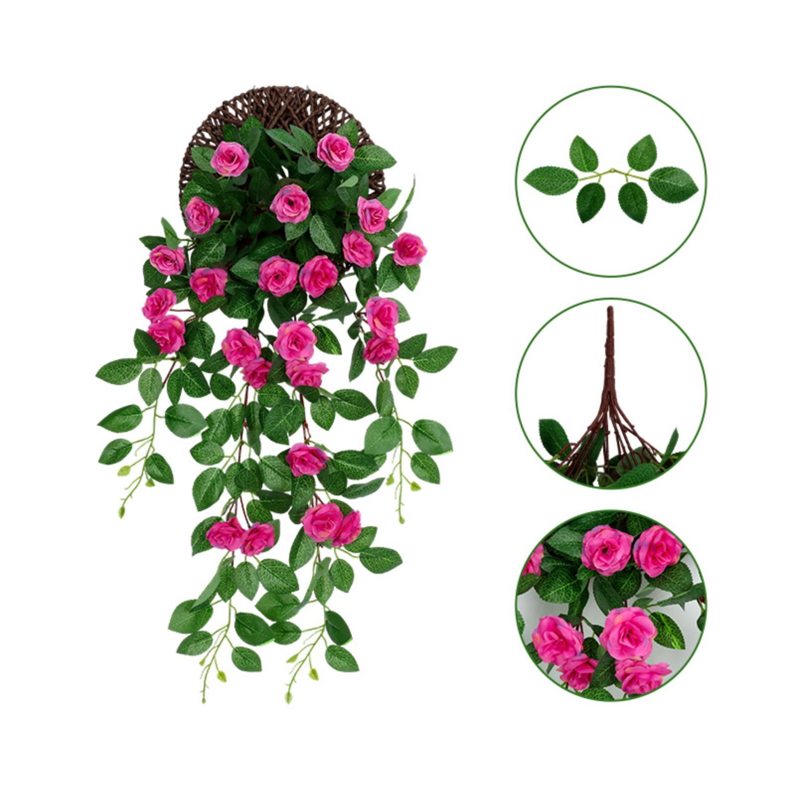 

0.9m Artificial Flower Vine, Fake Flower Vine, Plastic Flower, Pipe Cover, Balcony Decoration One Size фіолетовий