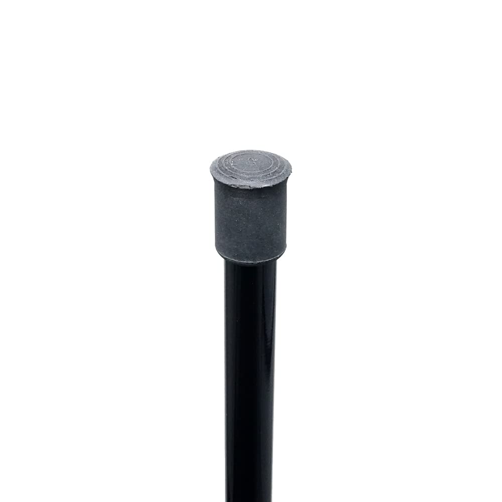 Elegant Italian-made T-shaped walking stick, silver and black, adjustable length, wooden cane, ott-4306sl