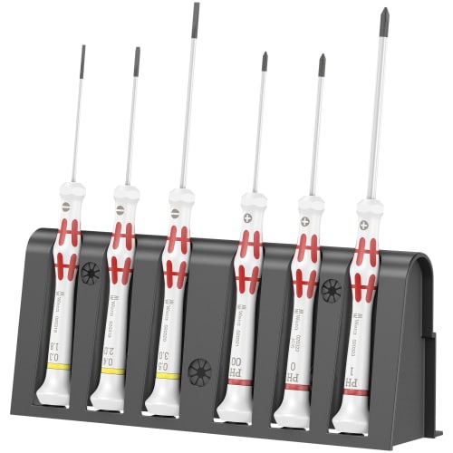 

Wera 6-Piece Precision Screwdriver Set, Limited Edition, Red/White, Kraftform Micro Special Edition 1 (05118190001)