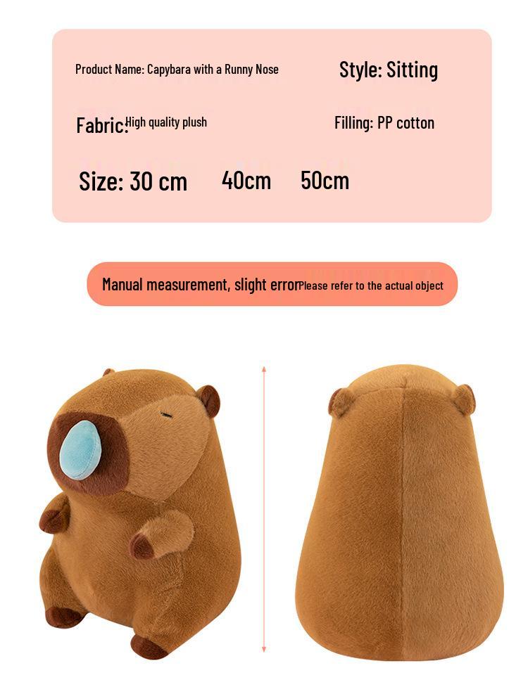 New Capybara Snot Retractable Plush Doll Toy - Cute and Ugly Birthday Gift