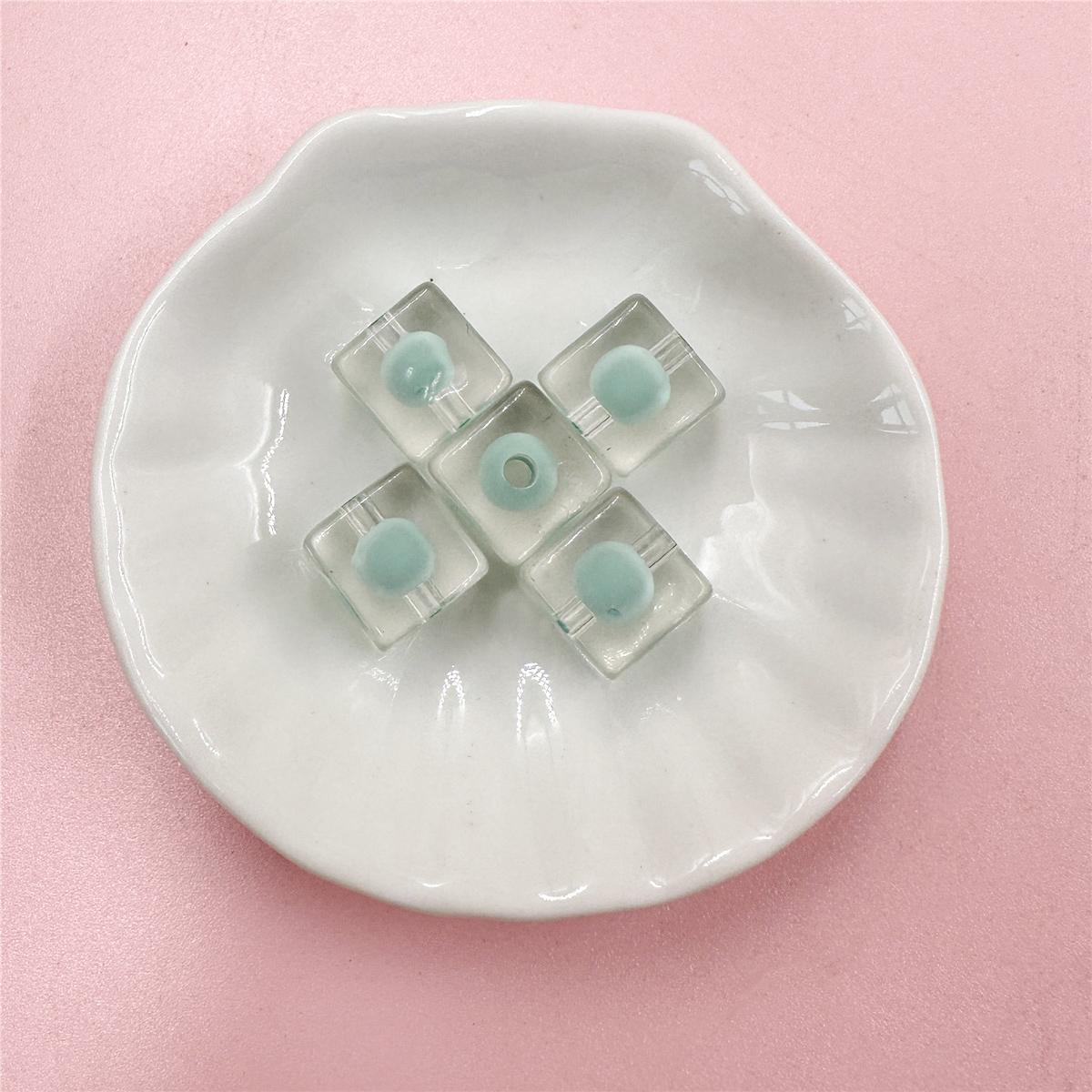 

Материал для изготовления: свободные бусины, брелок, прозрачный браслет своими руками, акриловые украшения, аксессуары, модный квадратный сэндвич, 5 шт., яркое лицо, ручная работа, 12 мм about 12mm светло-зеленый