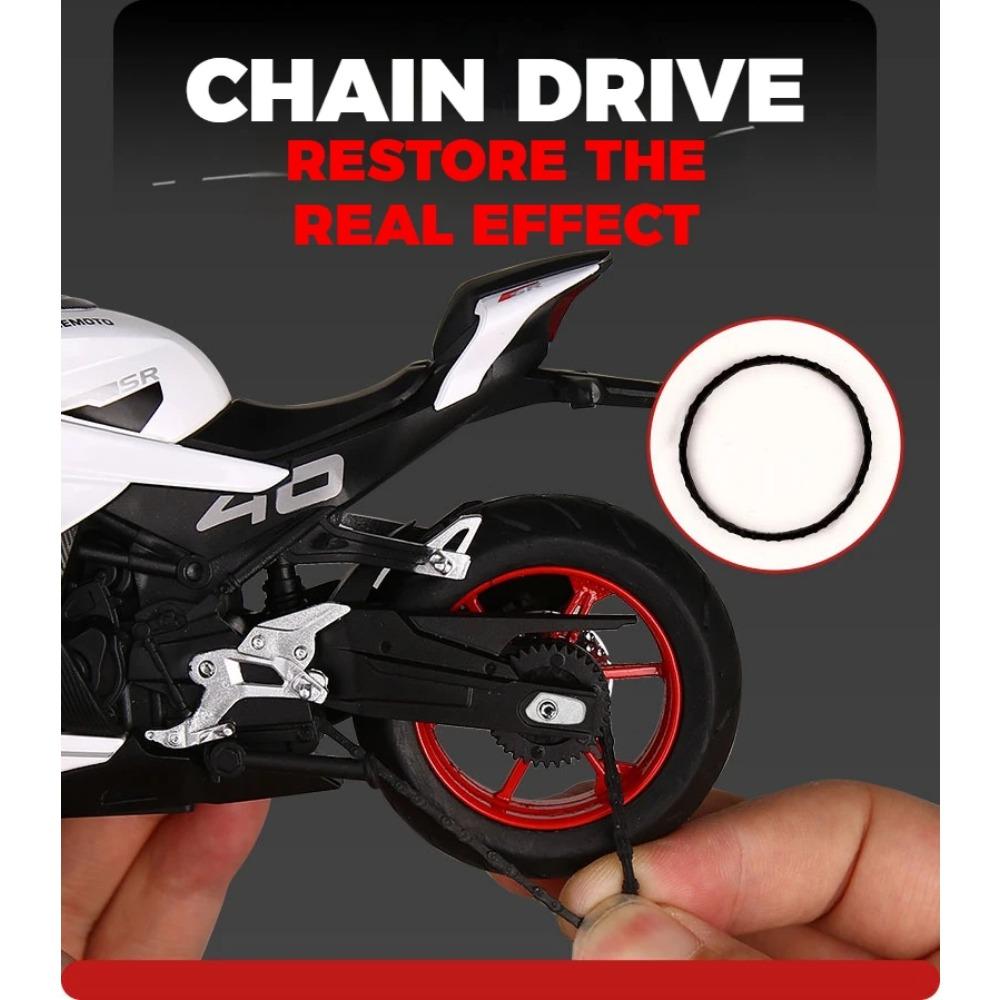 1/12 Scale CFMOTO 450SR RACE REPLICA Alloy Metal Diecat Model Motorcycle Sound & Light High Simulation Collection Ornaments Gifts Boy