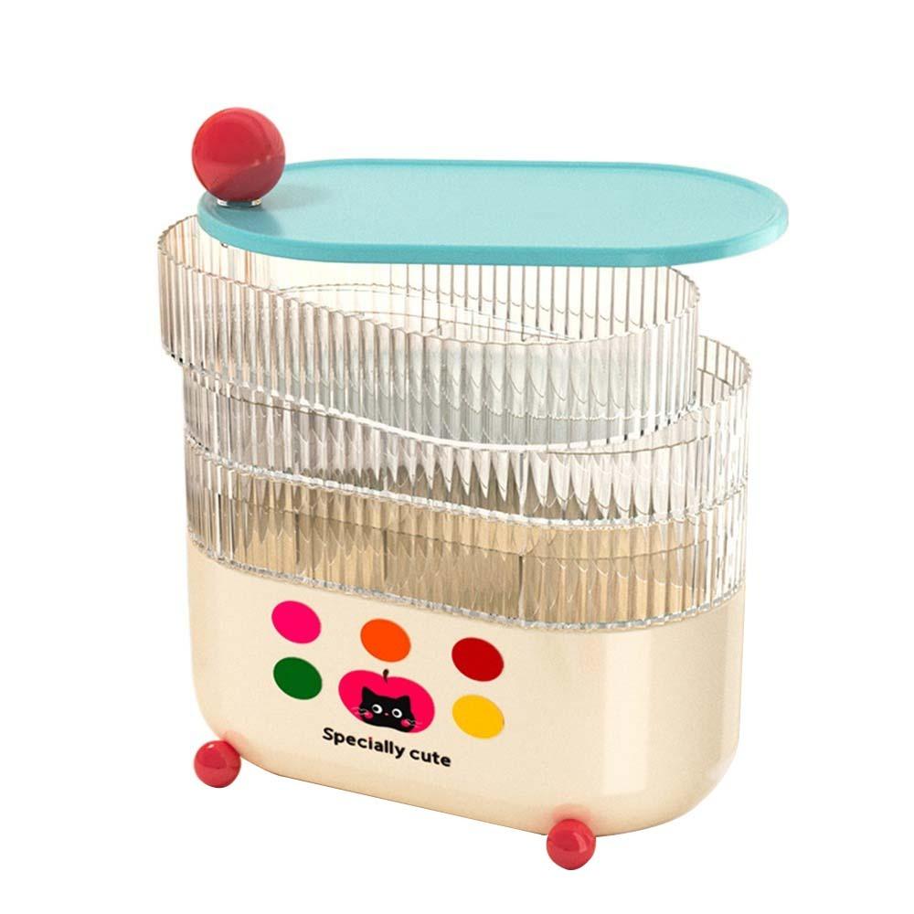 Dustproof Eye Shadow Storage Box Plastic Earrings Ring Box Rotatable Makeup Brush Holder  Vanity