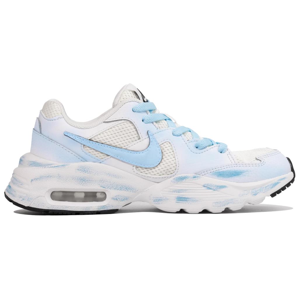 Nike Air Max Fusion Slip Resistant Abrasion Resistant Low top Running Shoes Unisex White Blue CJ1671-100(Team659-)