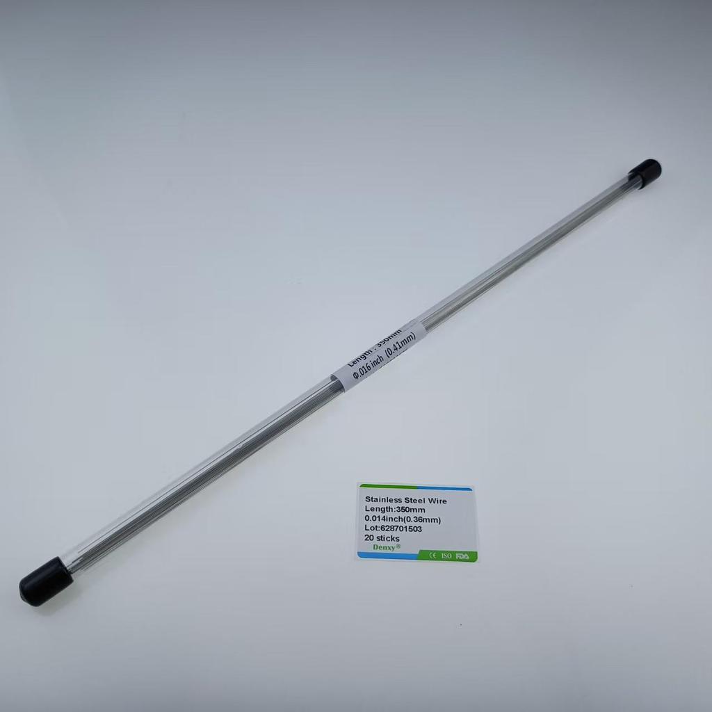 20 stk Tannregulering Rett Tråd Rustfritt Stål Koaksiale Ligaturtråder Tannlegekunst Kjeveortopedi Materiale
