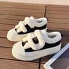 Winter New Velvet Velcro Women Ins Versatile Cotton Shoes Platform Warm Board Shoes