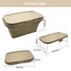 16L Foldable Camping Basket with Portable Table Durable Polypropylene Camping Storage Box Leak-Proof for Glamping, Beach