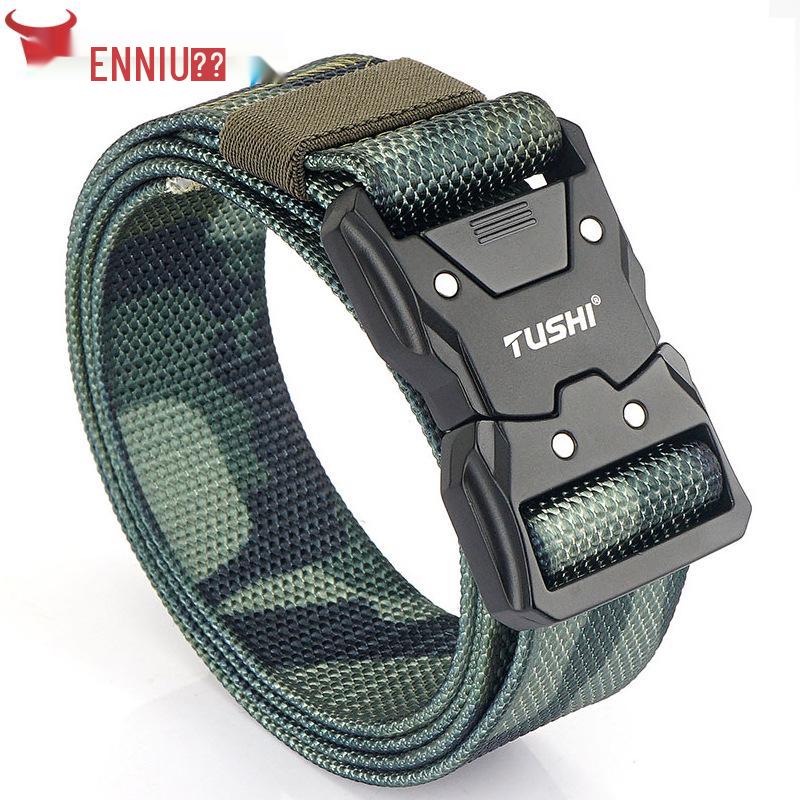 Men's Nylon Tactical Quick Release Belt - Casual & Outdoor Leather Workwear