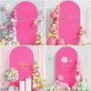 Polyester Wedding Arch Cover Round High Elasticity Arch Backdrop Cover Background Solid Color Ceremony Banquet Decoration