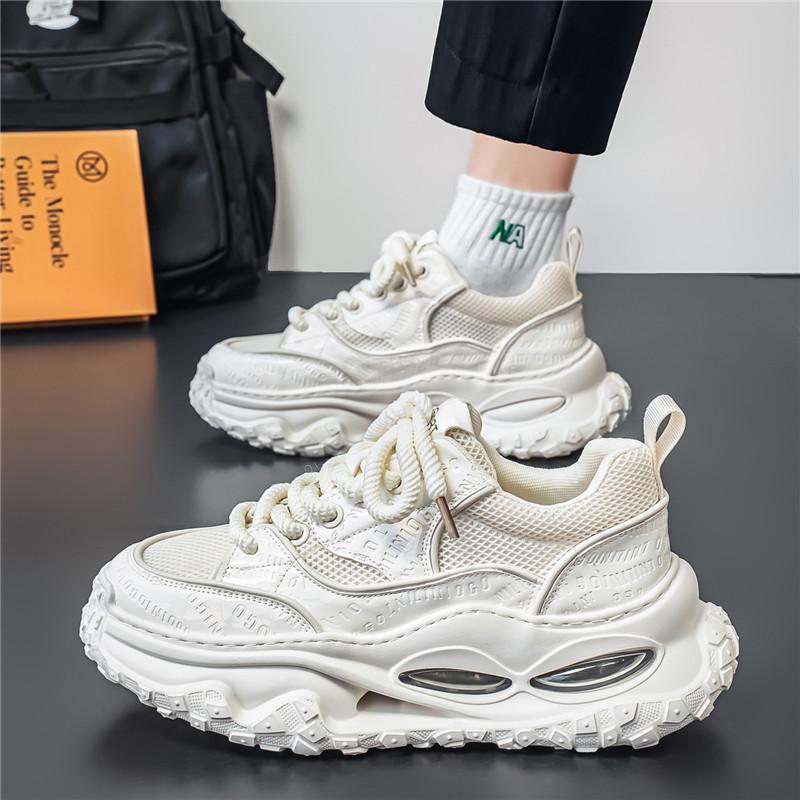 Dad Shoes Spring and Summer Mesh Breathable Shoes Men's Heightened Thick-soled Korean Version of Youth Sports and Leisure Trendy Men's Shoes
