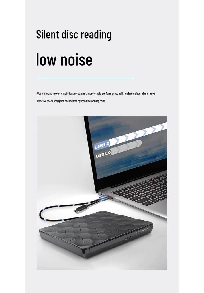 Sanzechuangtong Universal USB/Type-C External DVD/VCD Burner for Laptops and Desktops