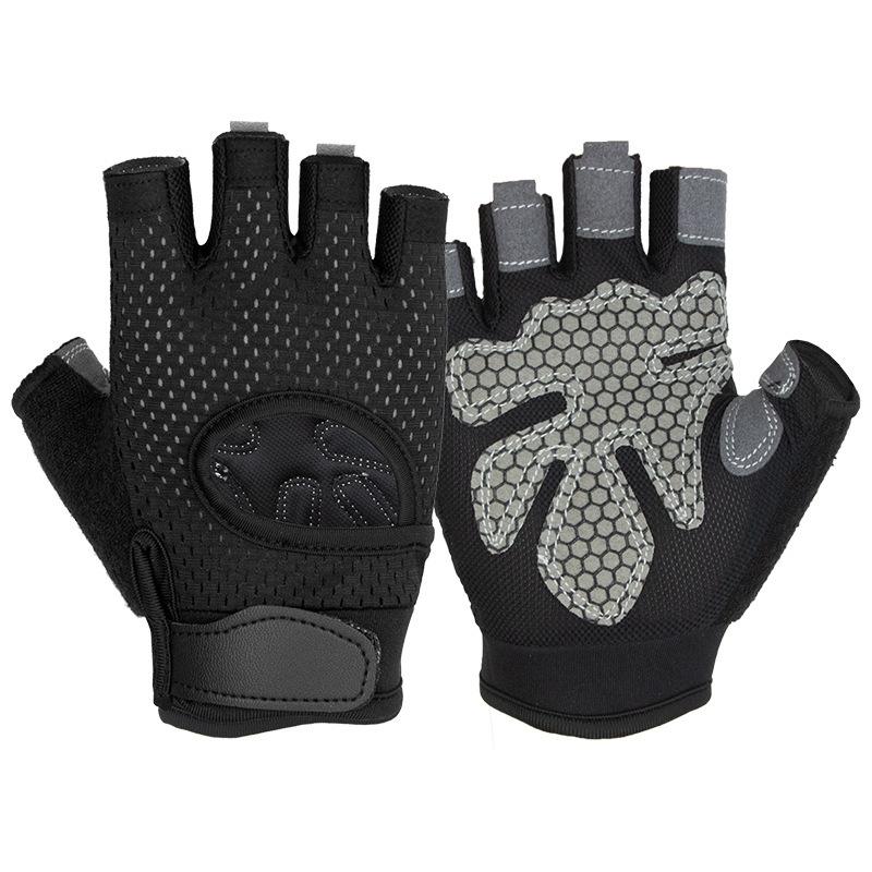Fitness Gloves Anti Cocoon Wrist Protection Integrated Equipment Training Half Finger Iron Rolling Strength Training Sports Gloves S чёрный