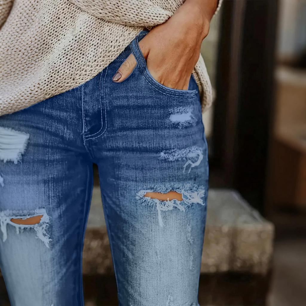 Women's Color Casual Fashion Pants, Color Versatile Slim Fit Jeans