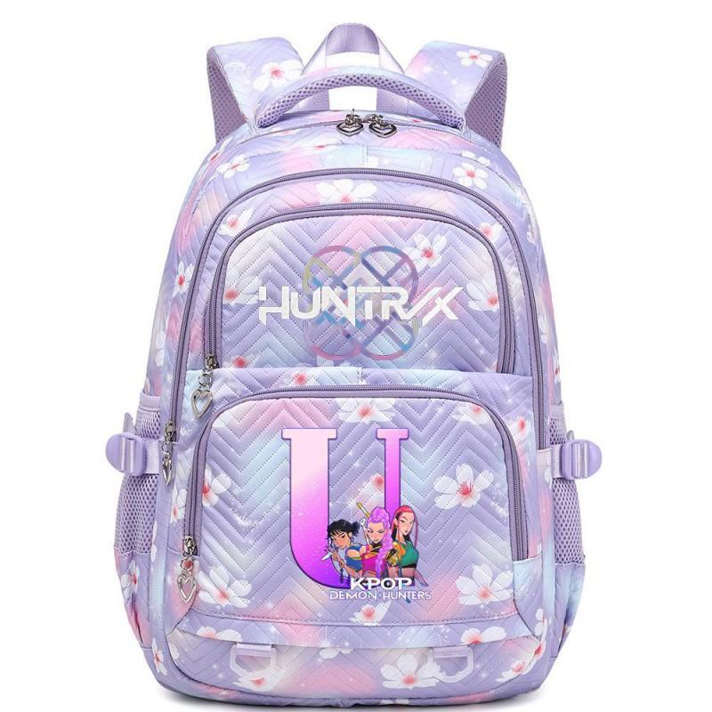 K-Pop Anime Style Unisex Large Capacity Backpack 20-35L Nylon School Bag With Arc Shoulder Straps Daily Use