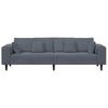 Dark Grey Sofa 250 X 77 X 76 Cm Velvet