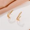 New Design Irregular U-Shaped Gold Color Earrings For Woman Vintage Fashion Exquisite Statement Jewelry Girls