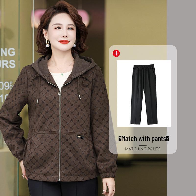 Mom's 2025 Fashionable Windbreaker: Stylish Spring/Autumn Outerwear for Middle-Aged Women in Their 40s and 50s