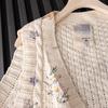 Floral Knitted Sweater Vest Vintage Button Autumn Sleeveless Vest Waistcoat