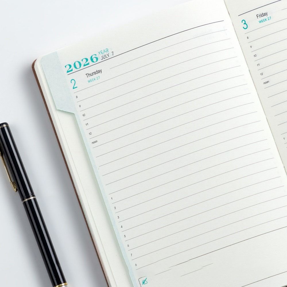 Wear-resistant A5 Daily Planner Notebook Task Priority Year Planner Notepad  Agenda Planning