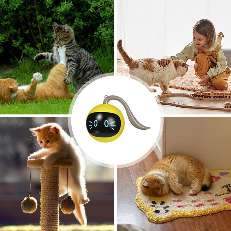 Smart Ball Cat Toy Self Rolling Electric Cat Power Ball Moving Cat Exercise And Hunting Toy Cat Enrichment Toys For Most Cats