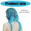 Seethrough Lace Flower Head Scarf Triangle Headwrap Bandanas for Women Daily and Casual Wear Music Festival Headpiece