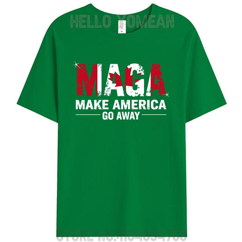 MAGA Сделайте Америку уходи смешная футболка с поддержкой Канады для женщин и мужчин, 100% хлопок, летняя футболка 4XL