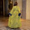 AB318 Ruffled Sleeve Evening Abaya Dress for Muslim Women