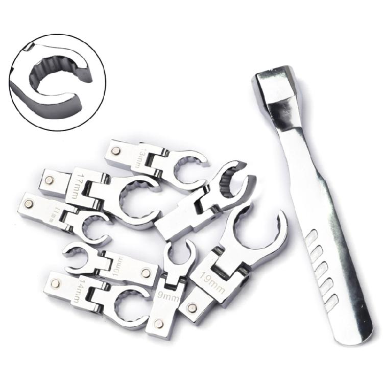 Replaceable Tubing Wrench Set for Car Truck Large-scale Equipment High Hardness