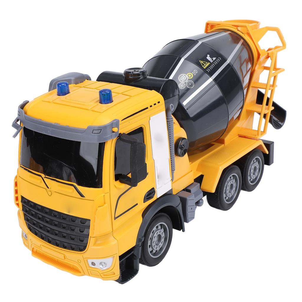 Remote Control Mixer Truck 2.4G Frequency RC Cement Mixer Construction Truck Toy with Music and