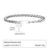 Customized Cross Charm Bracelets for Men Boys,Waterproof Stainless Steel Chain Links Wristband,Trendy Jewelry Gift to Father BBF
