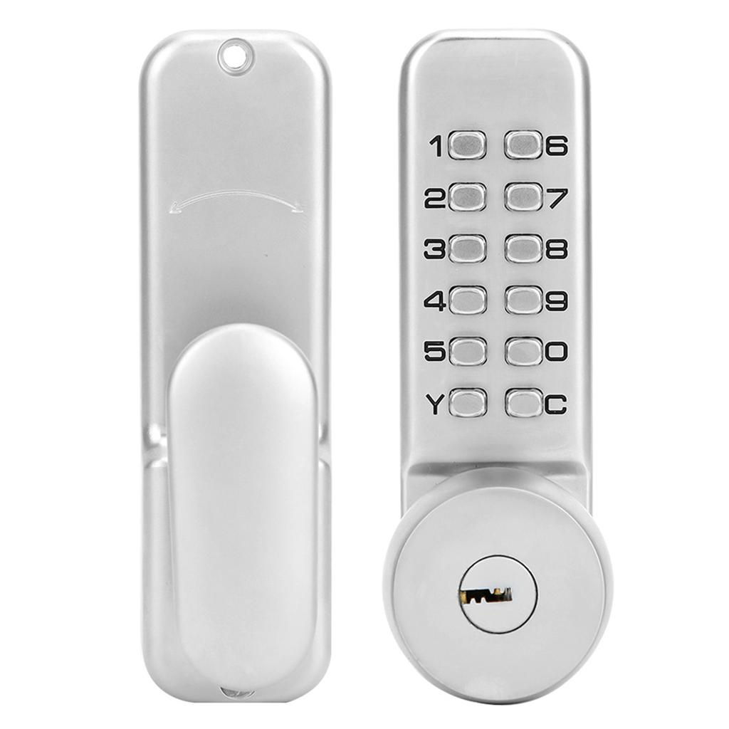 Mechanical Digital Door Lock Set Waterproof Password Push Button Combination Keyless Entry for Home Office