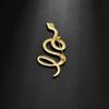 Unique Gold Snake Brooch Symbolizing Strength and Elegant Fashionable Accessory for Parties or Business Meetings