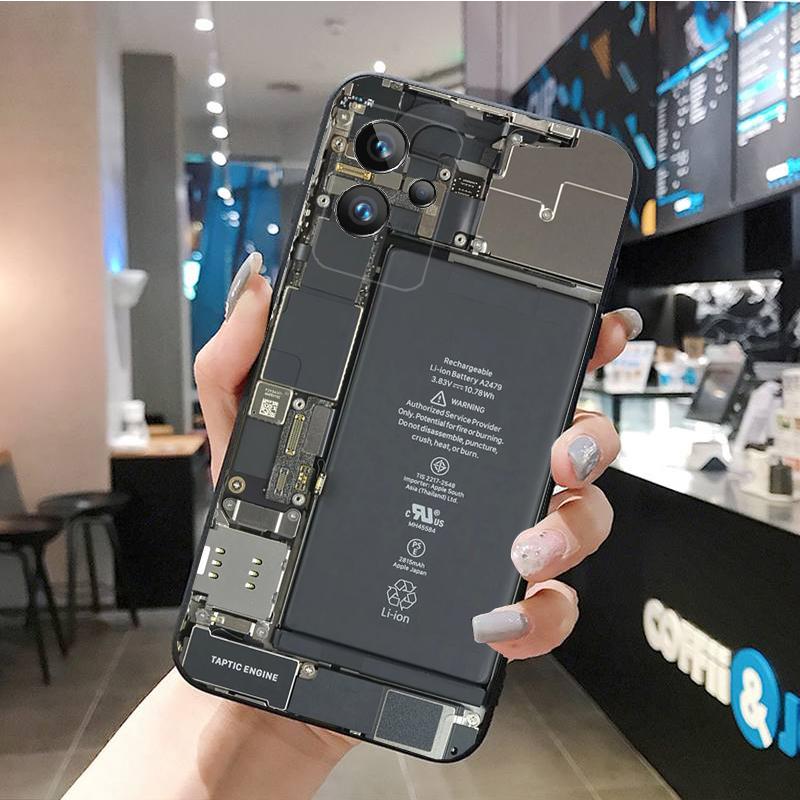 Telefonkasten mit Batterieplatine für OPPO Realme C21Y X3 SuperZoom C11 GT2 C25S C35 C31 9 ProPlus Finden X2 X5 Pro X3 Neo X5 Lite