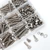 448PCS Stainless Steel Metric Bolt Assemblies, M5 M6 M8, Nut and Bolt Set Flat Washers and Spring Washers, Hex Head Screw Bolt a