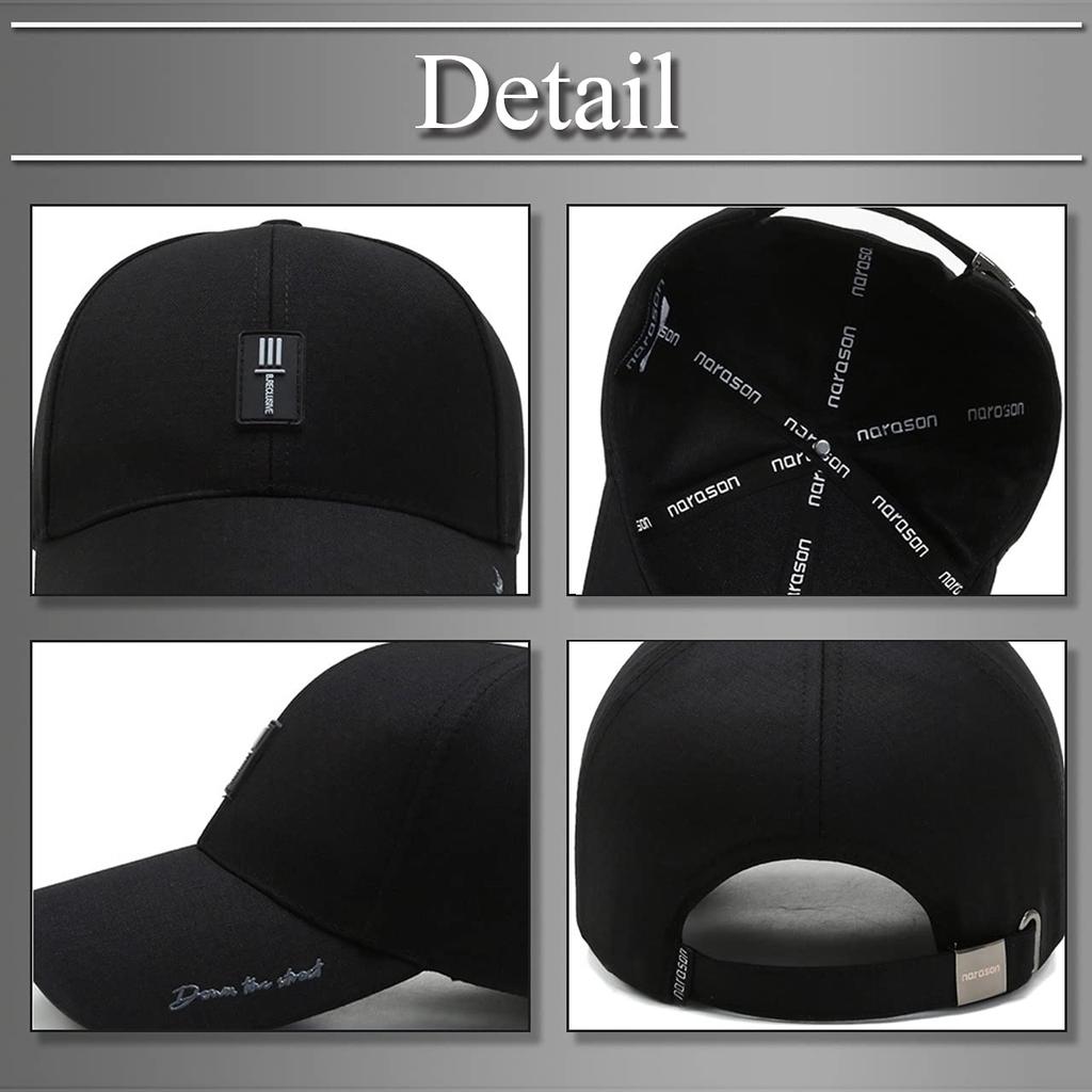 BUZZxSELECTION English Logo Stylish for Sports and CAP124 Men's Cap, Running, (03 Black)